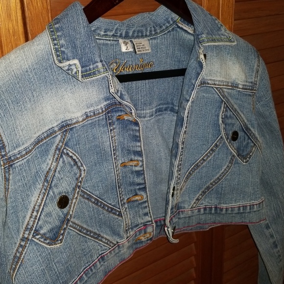 Crop denim jacket - Picture 2 of 3